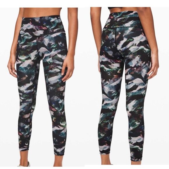 Lululemon Wunder Under High-Rise Tight 25" Glacier Camo Starlight Multi size 4 - Picture 1 of 9